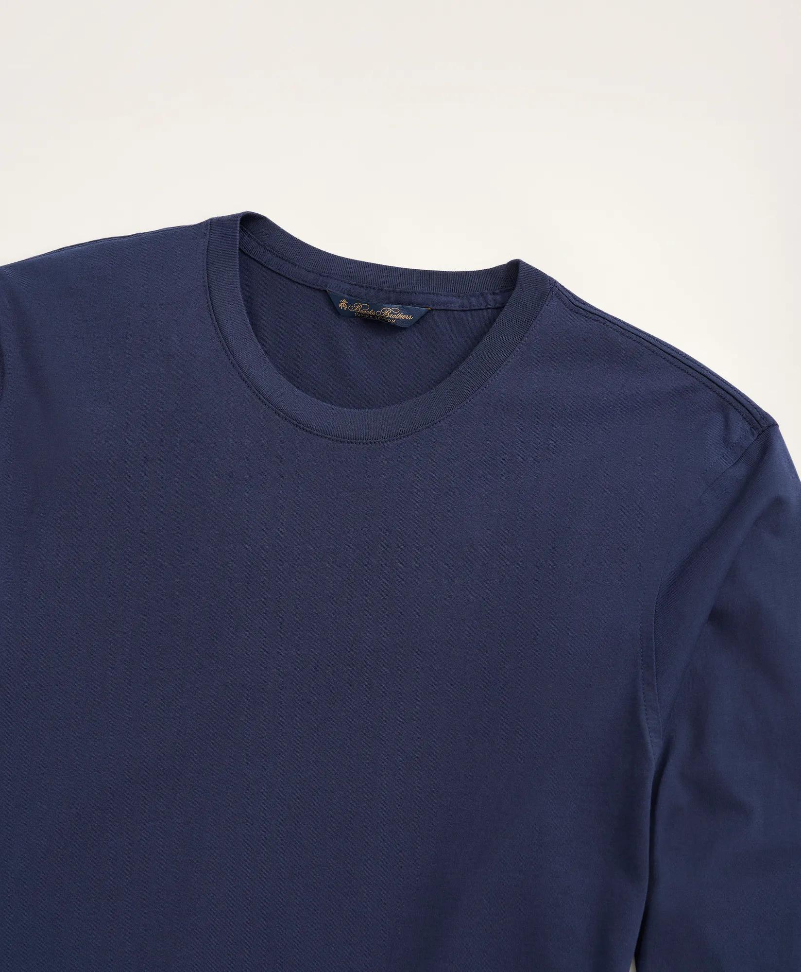 Big & Tall Supima® Cotton Long-Sleeve Logo T-Shirt, image 2
