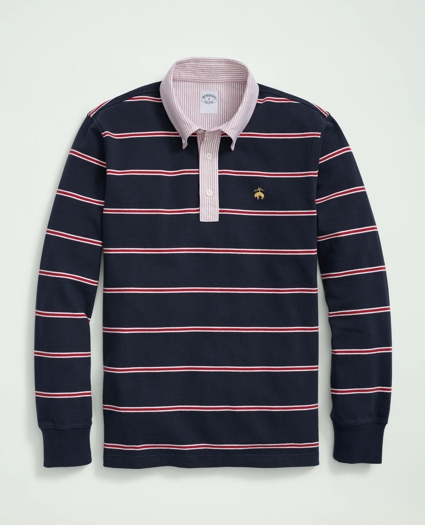 Big & Tall Cotton BB#2 Stripe Rugby Shirt, image 1
