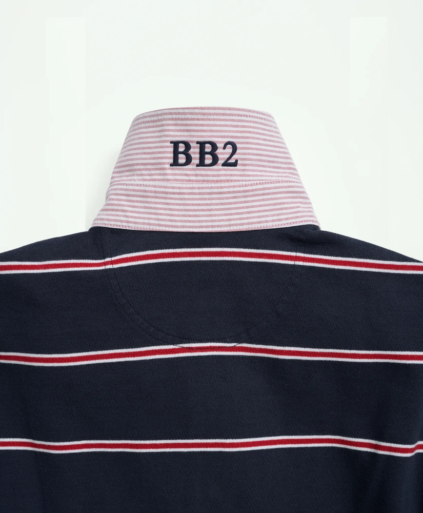 Big & Tall Cotton BB#2 Stripe Rugby Shirt, image 4