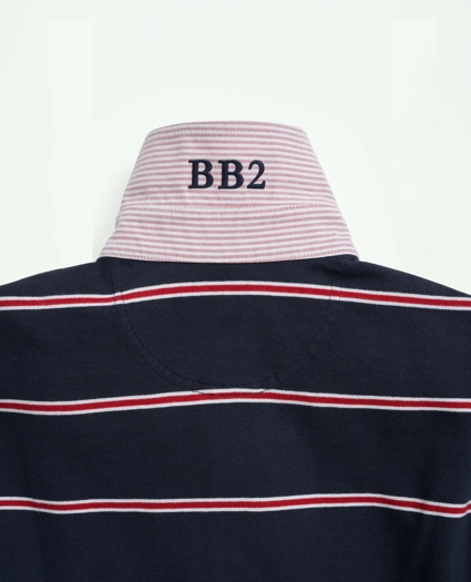 Big & Tall Cotton BB#2 Stripe Rugby Shirt, image 4