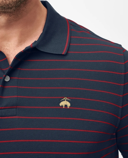 Golden Fleece® Big & Tall Thin Striped Supima® Polo Shirt, image 2