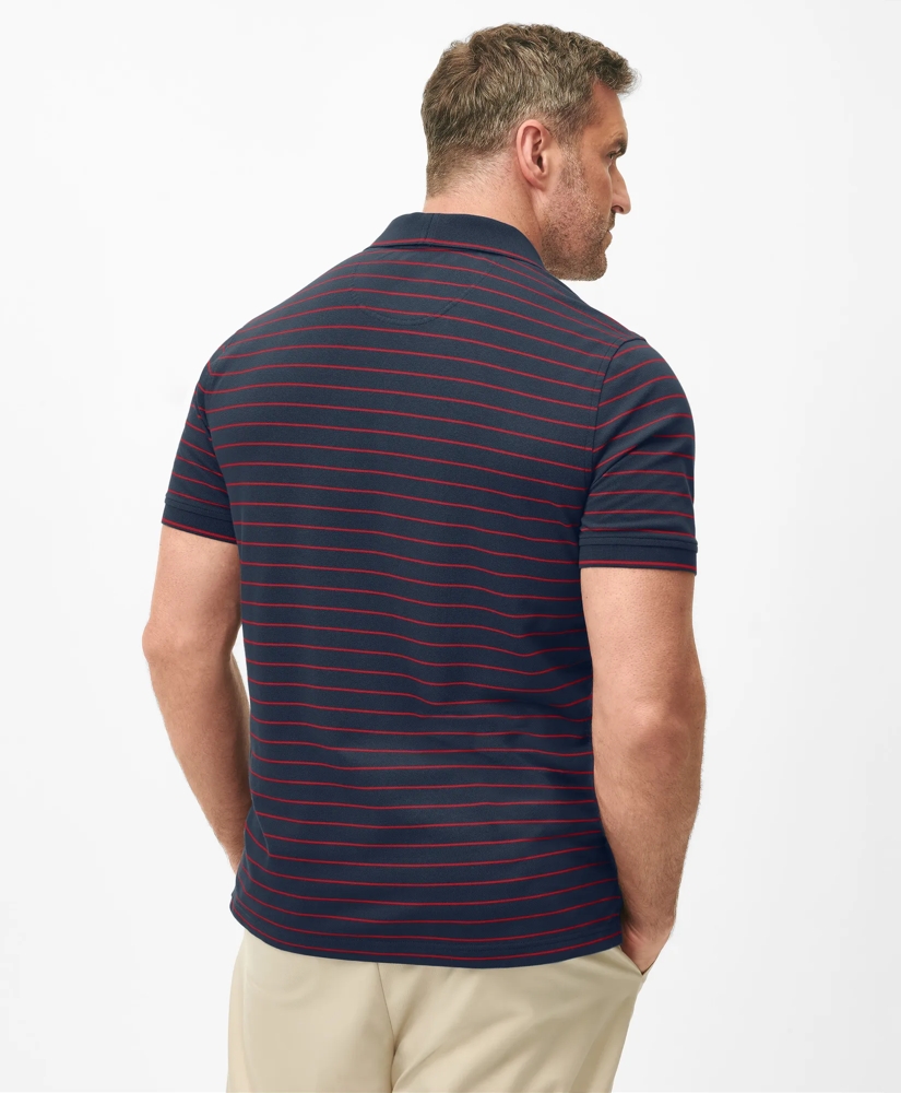 Golden Fleece® Big & Tall Thin Striped Supima® Polo Shirt, image 3