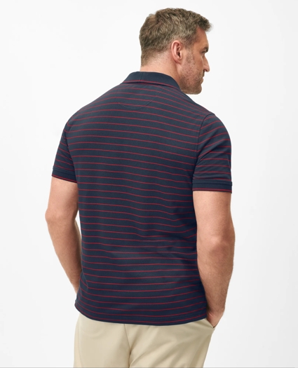 Golden Fleece® Big & Tall Thin Striped Supima® Polo Shirt, image 3