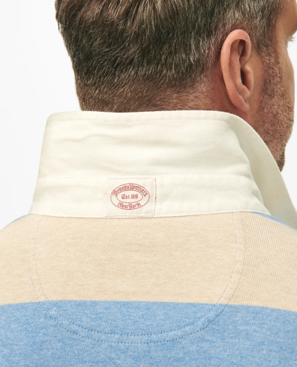 Big & Tall Rugby Shirt in Garment-Washed Cotton, image 4