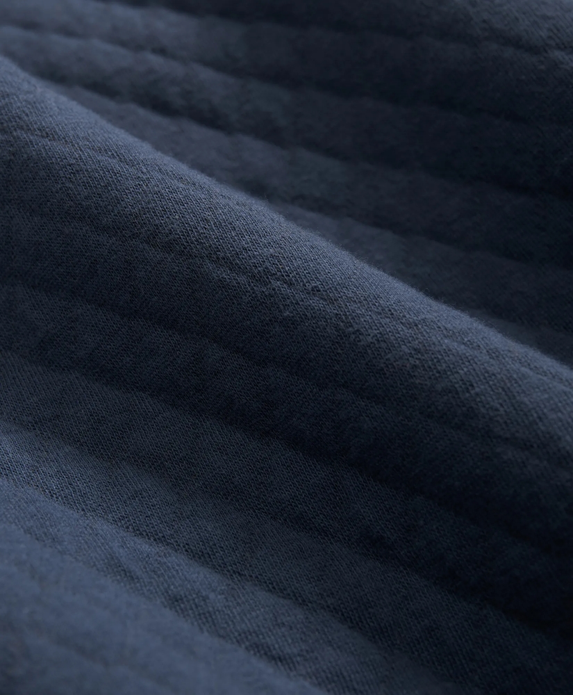 Big & Tall Diamond-Quilted Half-Zip Pullover in Cotton Blend, image 3