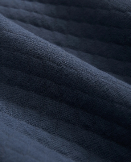 Big & Tall Diamond-Quilted Half-Zip Pullover in Cotton Blend, image 3