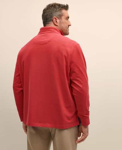 Big & Tall Cotton Sueded Jersey Half-Zip, image 4