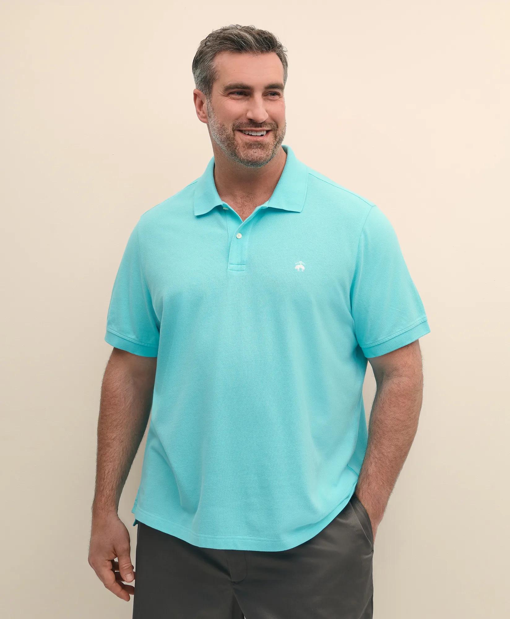 Big & Tall Cotton Pique Polo Shirt, image 1