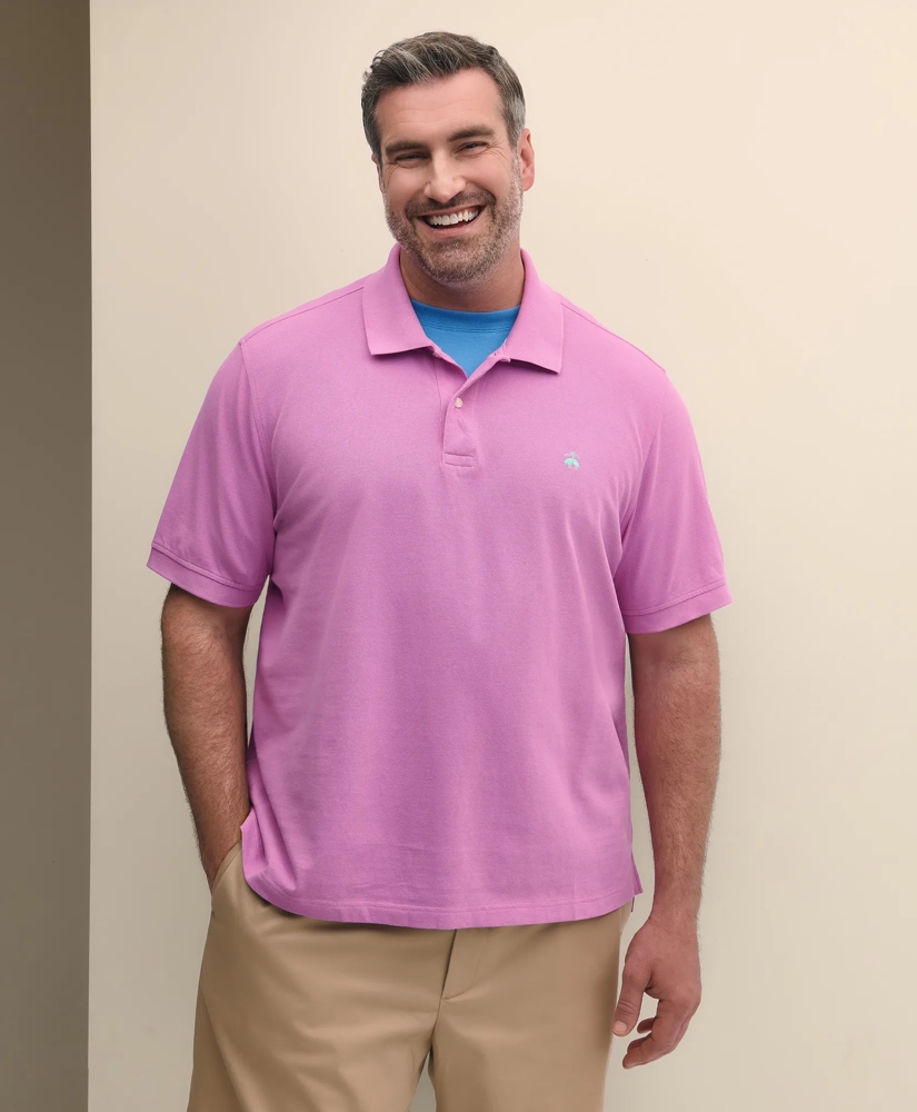 Big & Tall Cotton Pique Polo Shirt, image 3