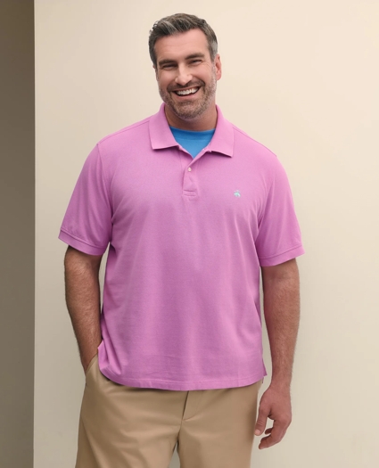 Big & Tall Cotton Pique Polo Shirt, image 3
