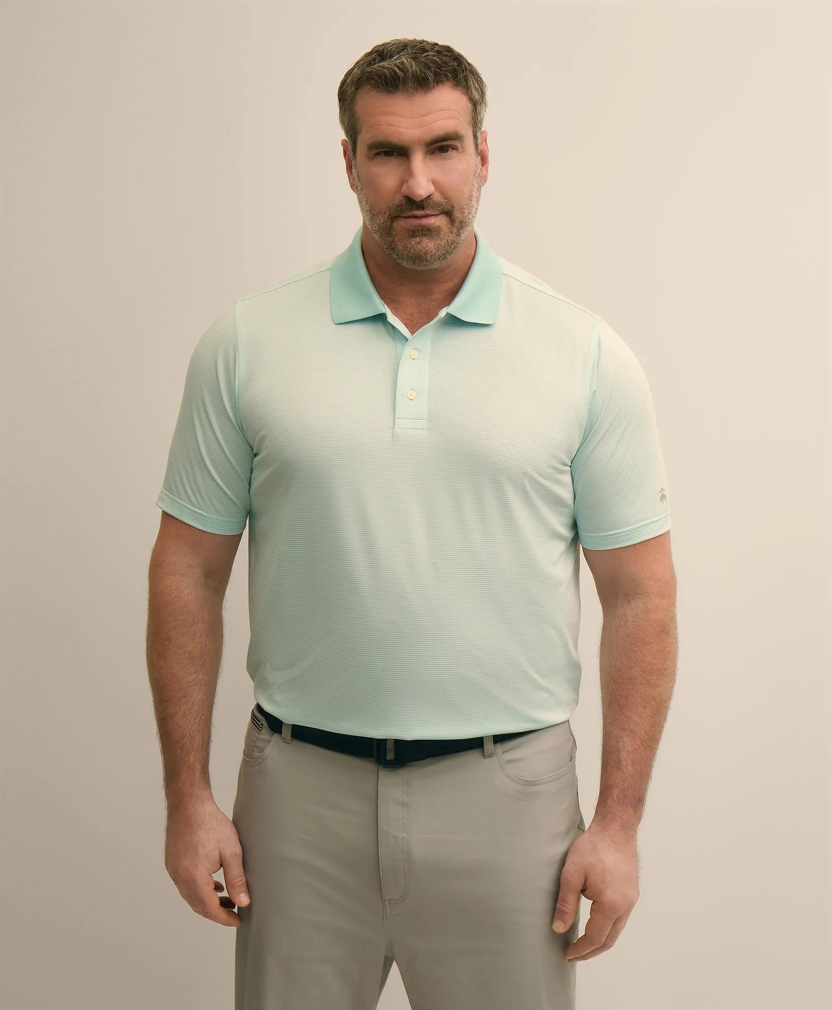 Performance Series Big & Tall Microstripe Polo Shirt, image 1
