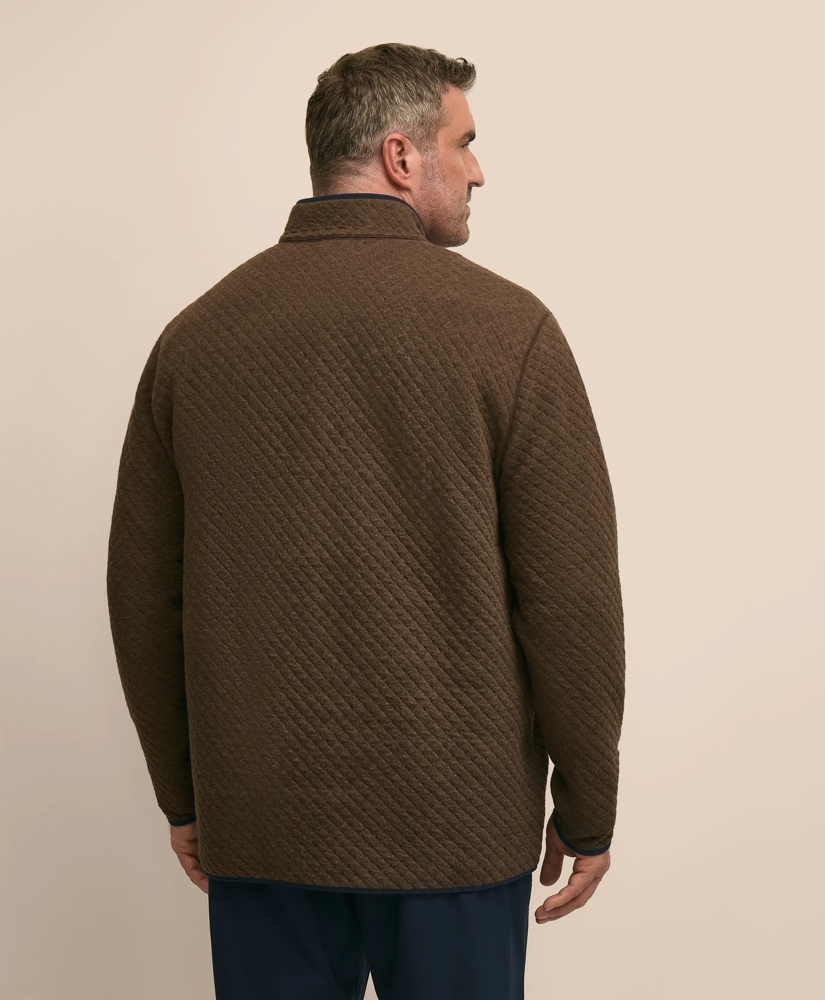 Big & Tall Cotton Blend Diamond-Quilted Quarter-Zip, image 3