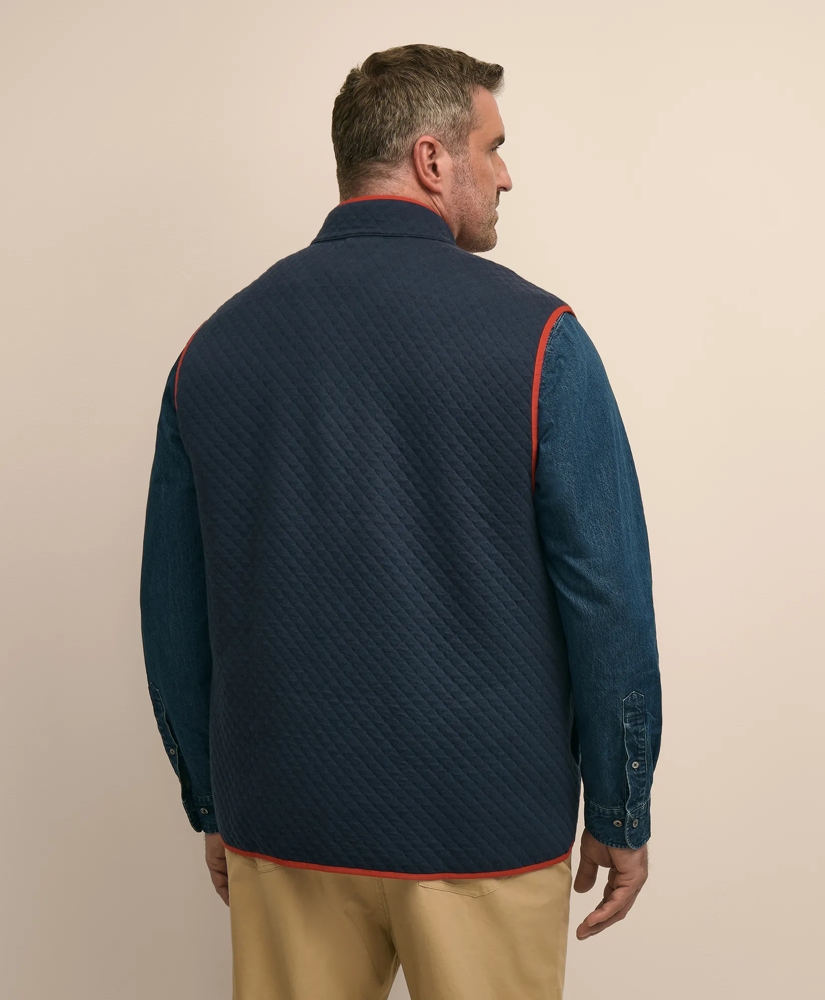 Big & Tall Cotton Blend Diamond-Quilted Vest, image 3