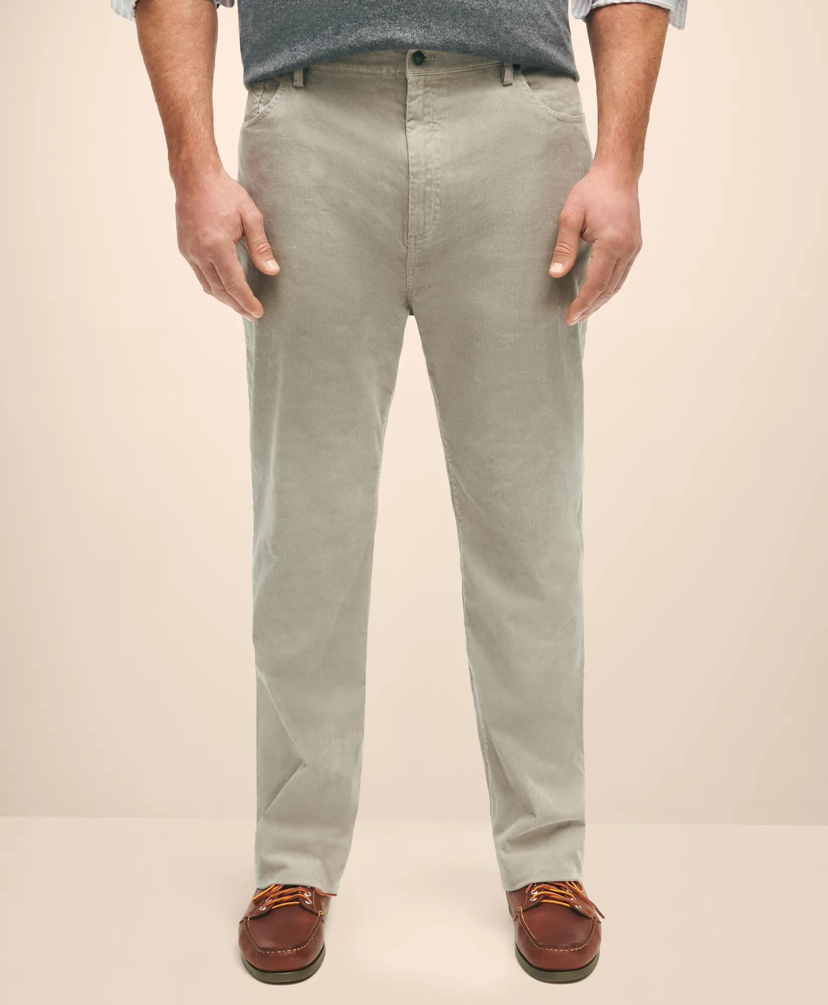 Big & Tall Five-Pocket Stretch Corduroy Cotton Pants, image 1