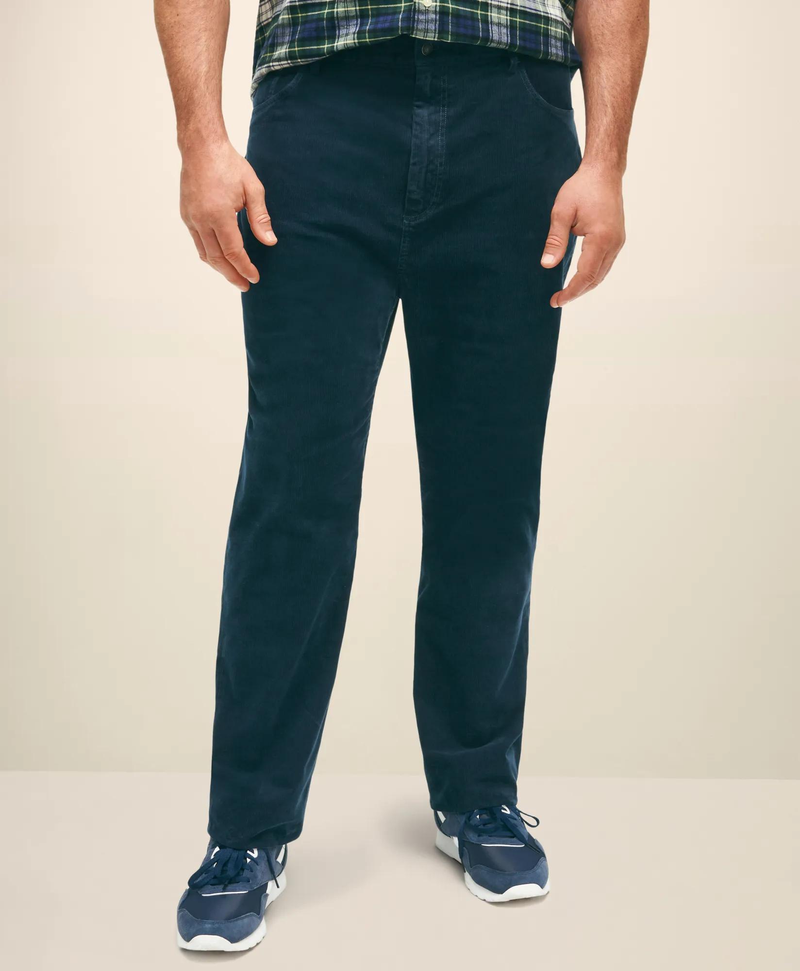 Big & Tall Five-Pocket Stretch Corduroy Cotton Pants, image 1