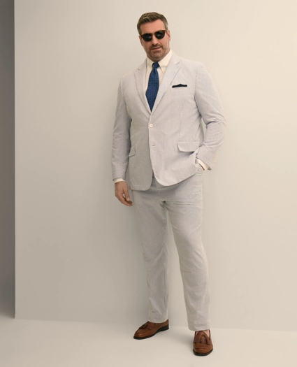 Big & Tall Cotton Seersucker Pants, image 1