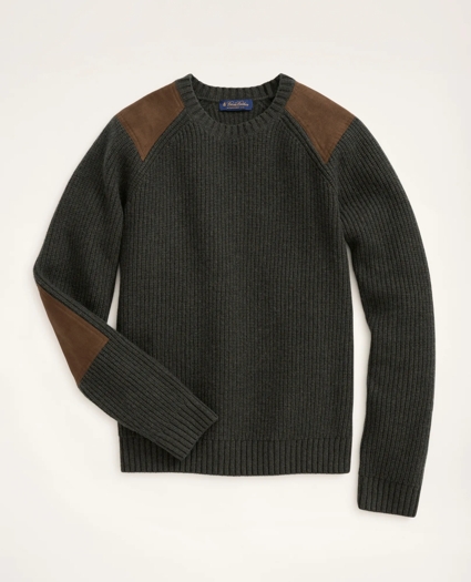Big & Tall Military Lambswool Rib Sweater, image 1