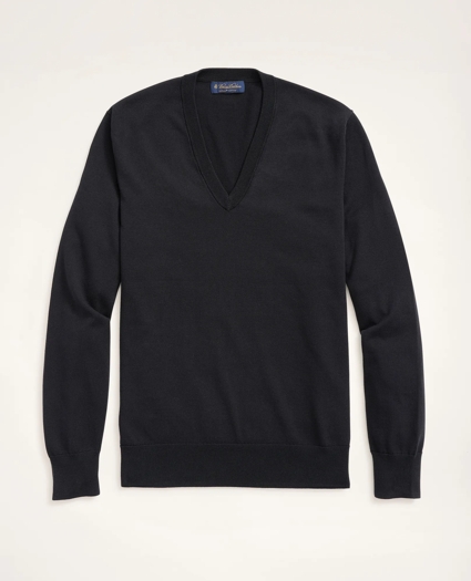 Big & Tall Supima® Cotton V-Neck Sweater, image 1