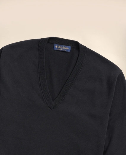 Big & Tall Supima® Cotton V-Neck Sweater, image 2
