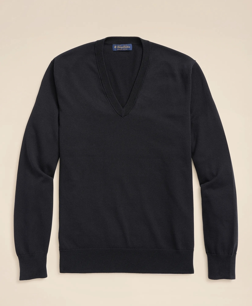 Big & Tall Supima&reg; Cotton V-Neck Sweater, image 5