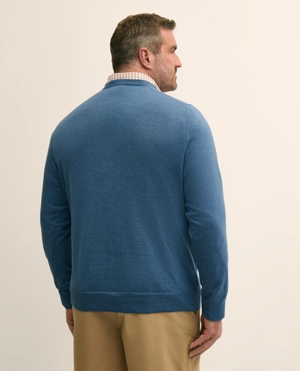 Big & Tall Supima&reg; Cotton V-Neck Sweater, image 3