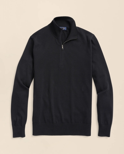 Big & Tall Supima&reg; Cotton Quarter-Zip Sweater, image 1