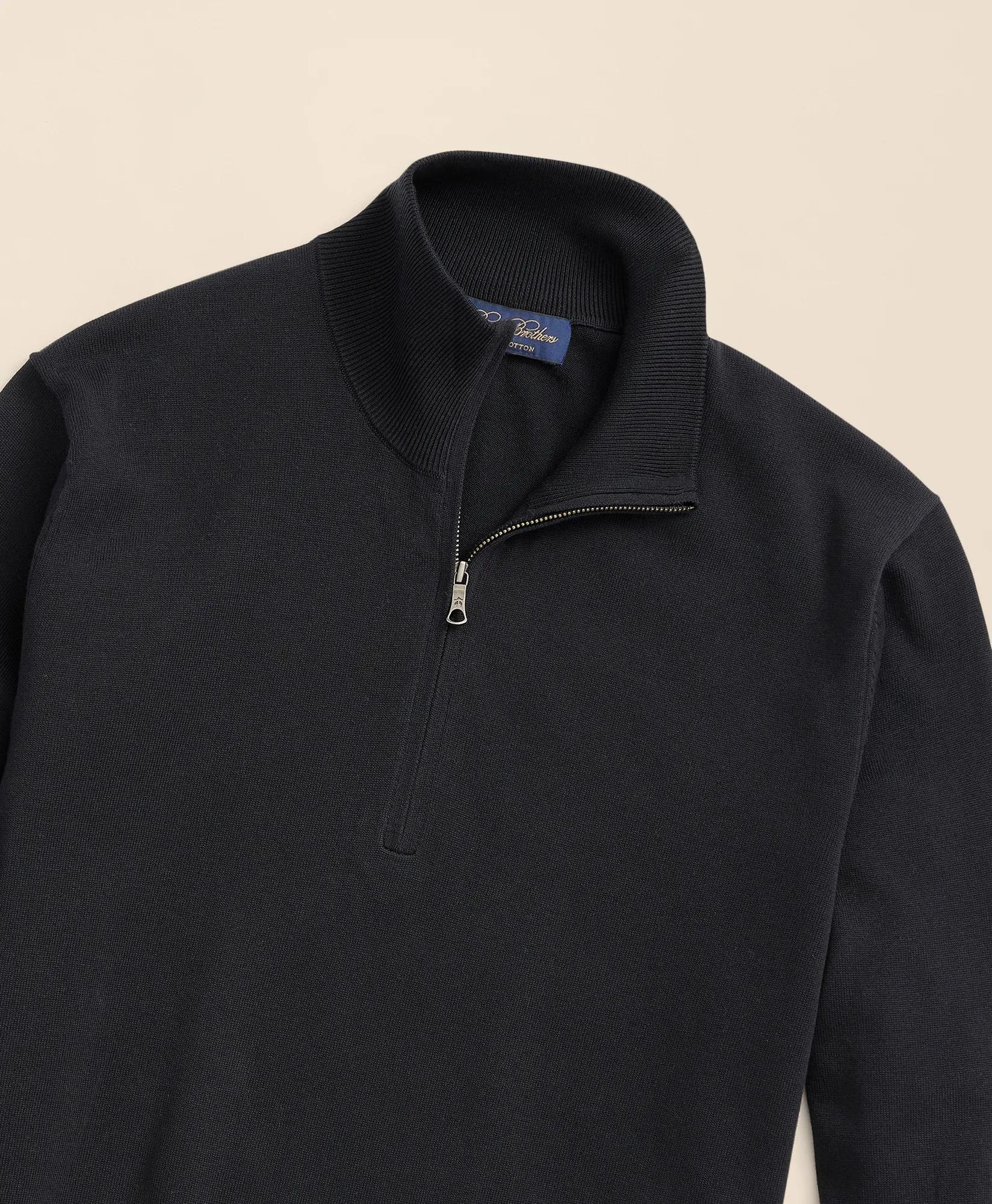 Big & Tall Supima&reg; Cotton Quarter-Zip Sweater, image 2