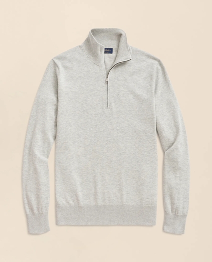 Big & Tall Supima&reg; Cotton Quarter-Zip Sweater, image 1