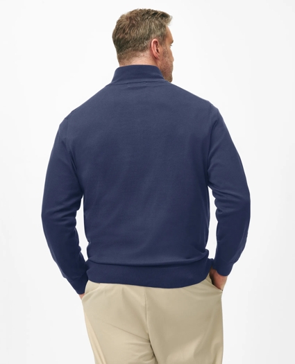 Big & Tall Supima® Cotton Half-Zip Sweater, image 2