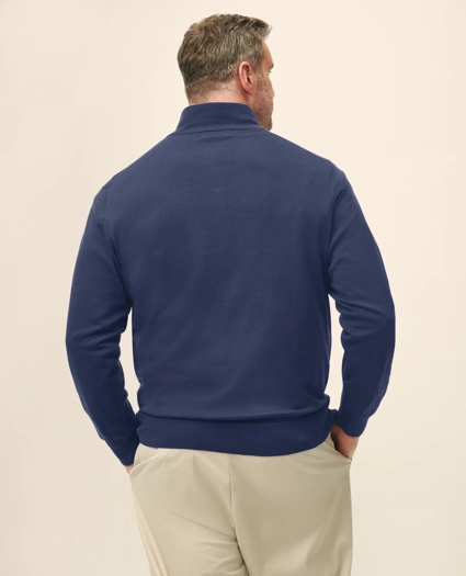 Big & Tall Supima&reg; Cotton Quarter-Zip Sweater, image 2