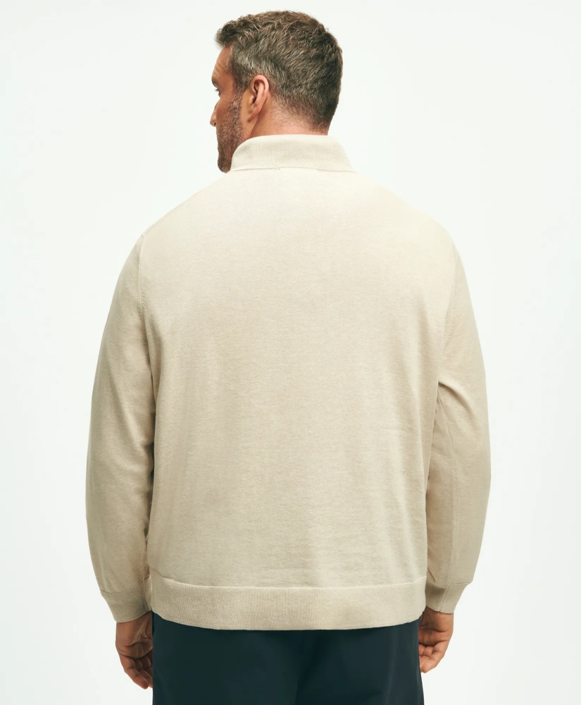 Big & Tall Supima® Cotton Half-Zip Sweater, image 3