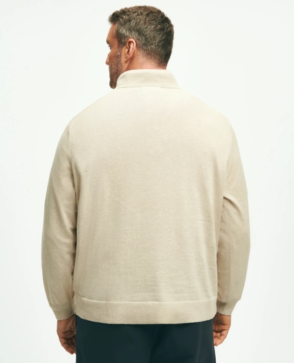 Big & Tall Supima® Cotton Half-Zip Sweater, image 3