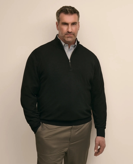 Big & Tall Ultimate Merino Wool Quarter-Zip Sweater, image 1