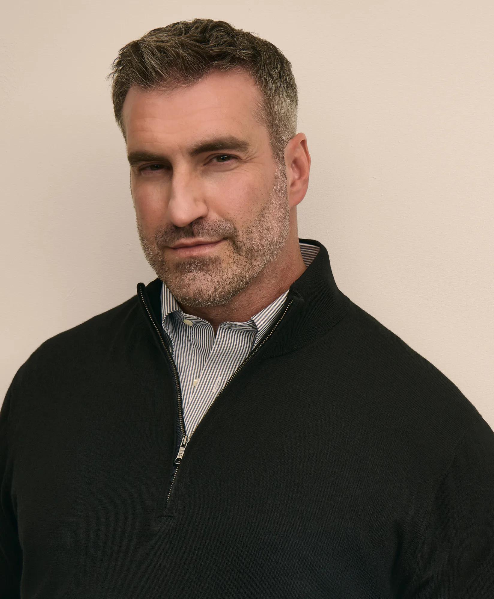 Big & Tall Ultimate Merino Wool Quarter-Zip Sweater, image 2