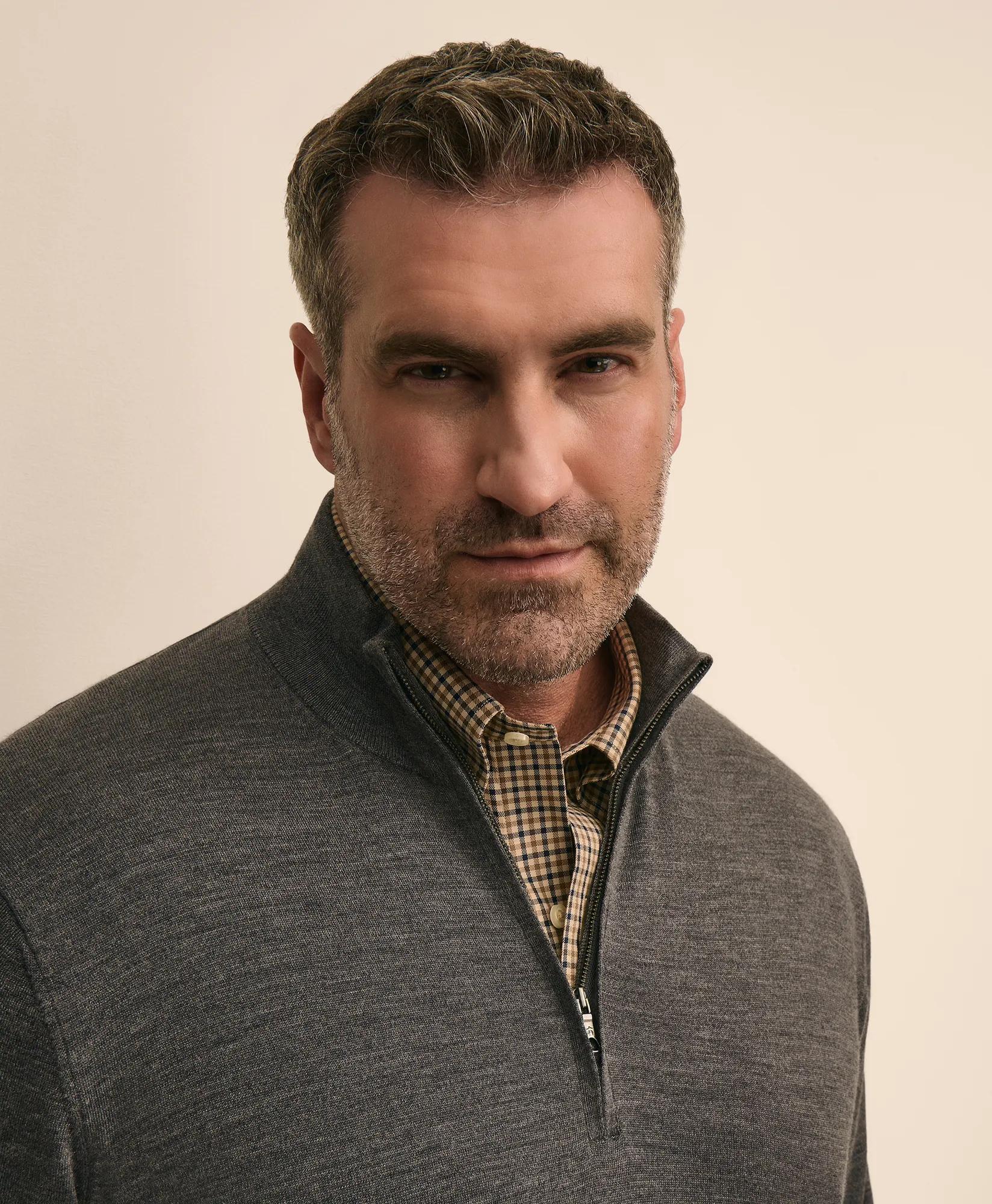 Big & Tall Ultimate Merino Wool Quarter-Zip Sweater, image 2
