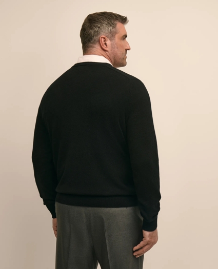 Big & Tall 3-Ply Cashmere V-Neck Sweater, image 3
