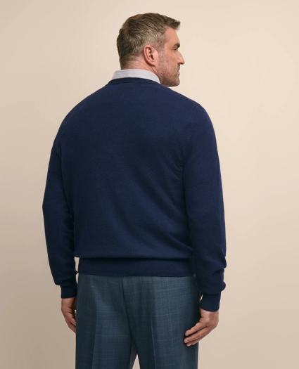 Big & Tall 3-Ply Cashmere V-Neck Sweater, image 3