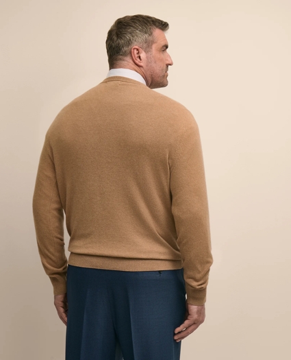 Big & Tall 3-Ply Cashmere V-Neck Sweater, image 3