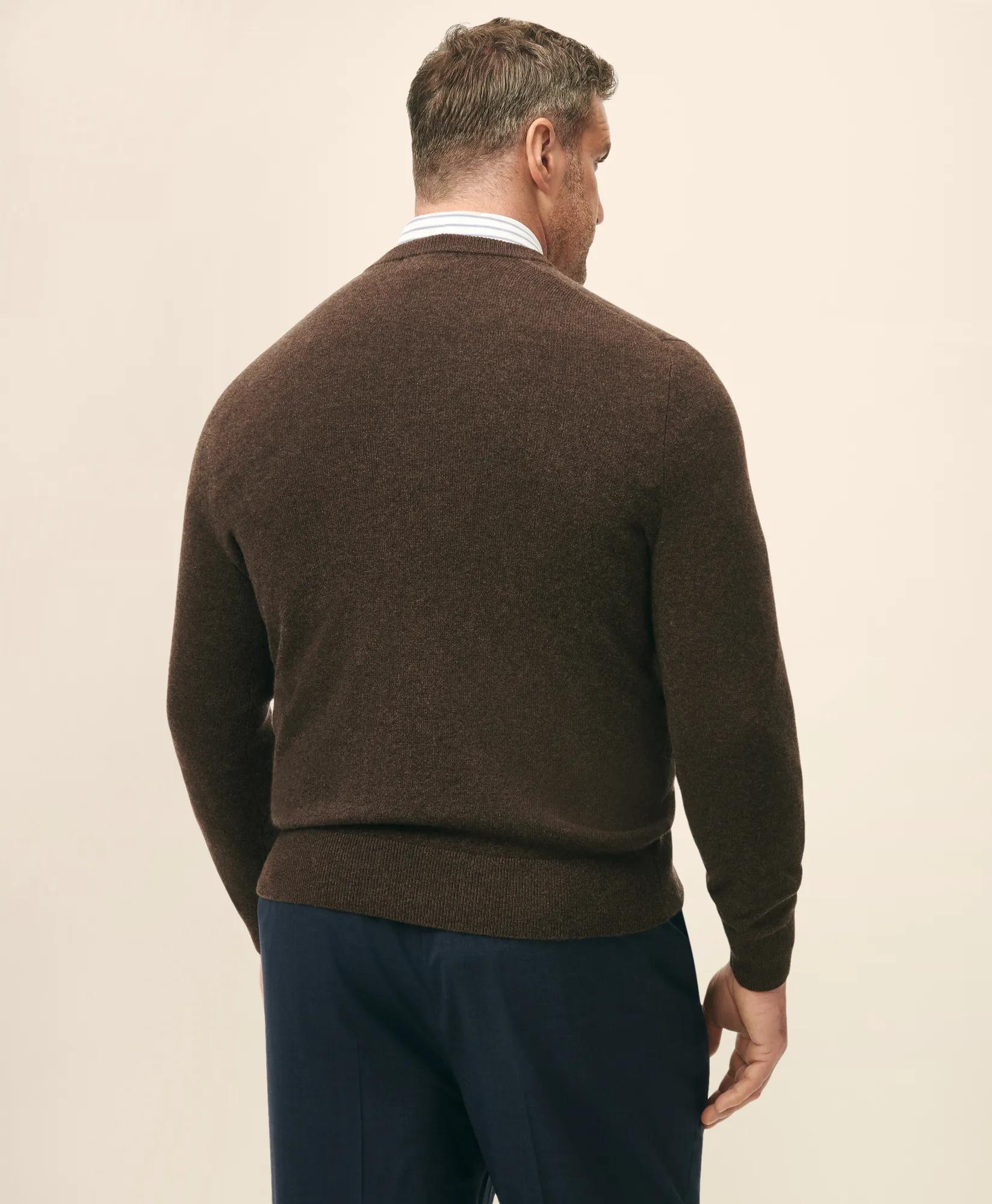 Big & Tall 3-Ply Cashmere V-Neck Sweater, image 2
