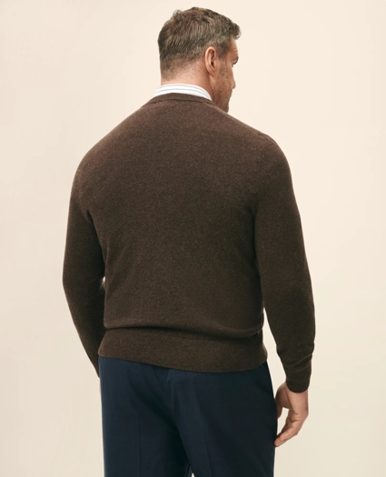 Big & Tall 3-Ply Cashmere V-Neck Sweater, image 2