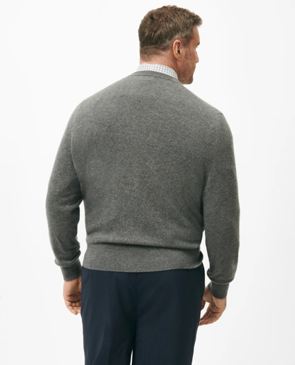 Big & Tall 3-Ply Cashmere V-Neck Sweater, image 2