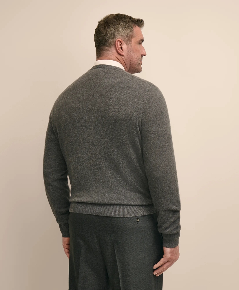 Big & Tall 3-Ply Cashmere V-Neck Sweater, image 3