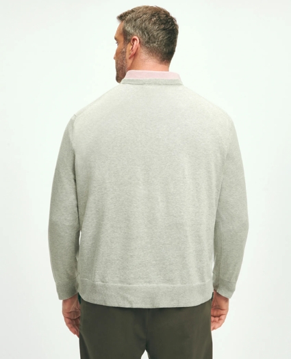 Big & Tall Supima® Cotton Crewneck Sweater, image 2