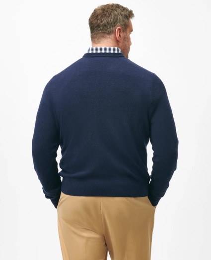 Big & Tall 3-Ply Cashmere Crewneck Sweater, image 2