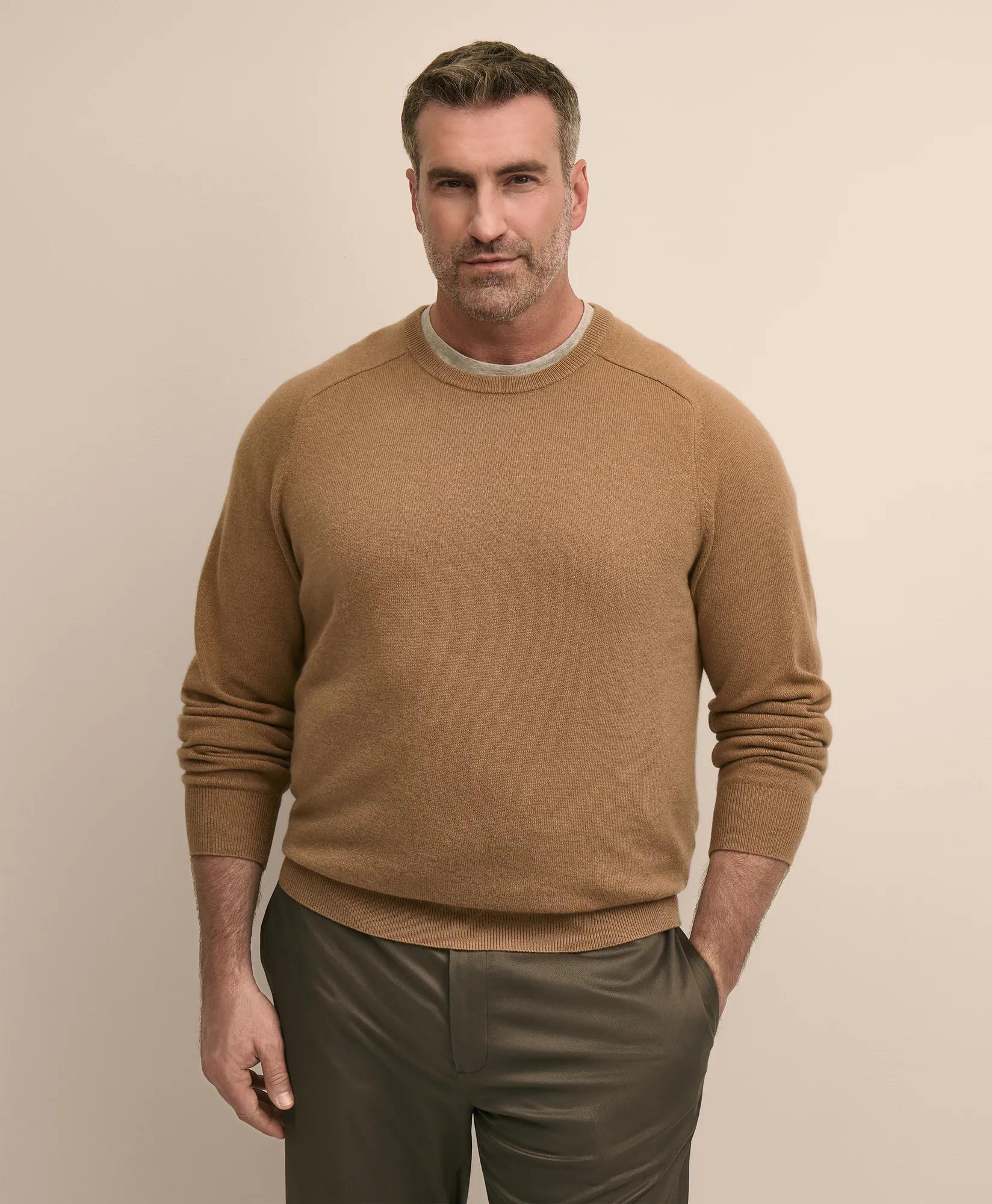 Big & Tall 3-Ply Cashmere Crewneck Sweater, image 1