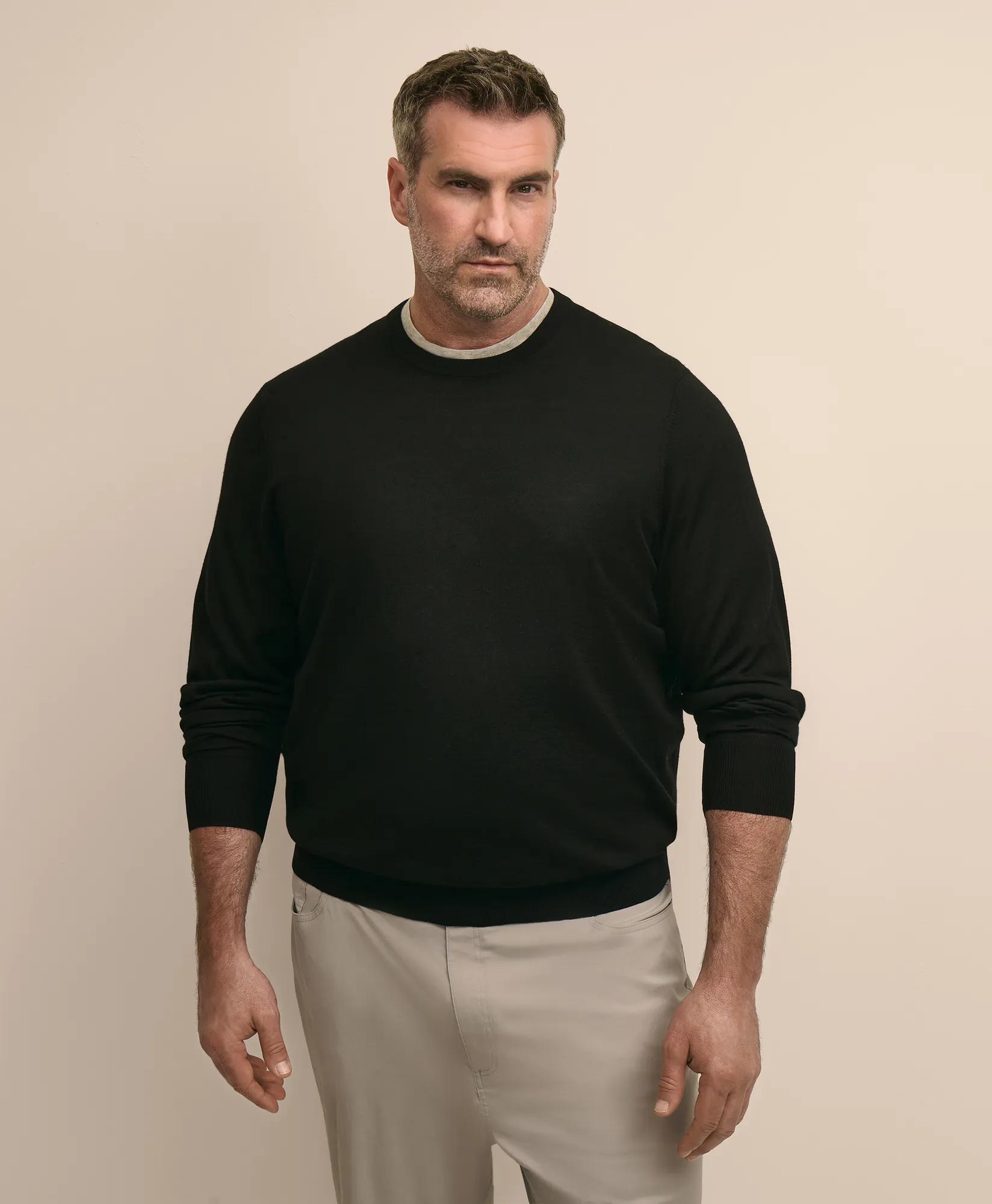 Big & Tall Ultimate Merino Wool Crewneck Sweater, image 1
