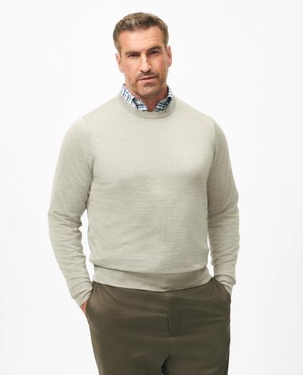 Big & Tall Ultimate Merino Wool Crewneck Sweater, image 1