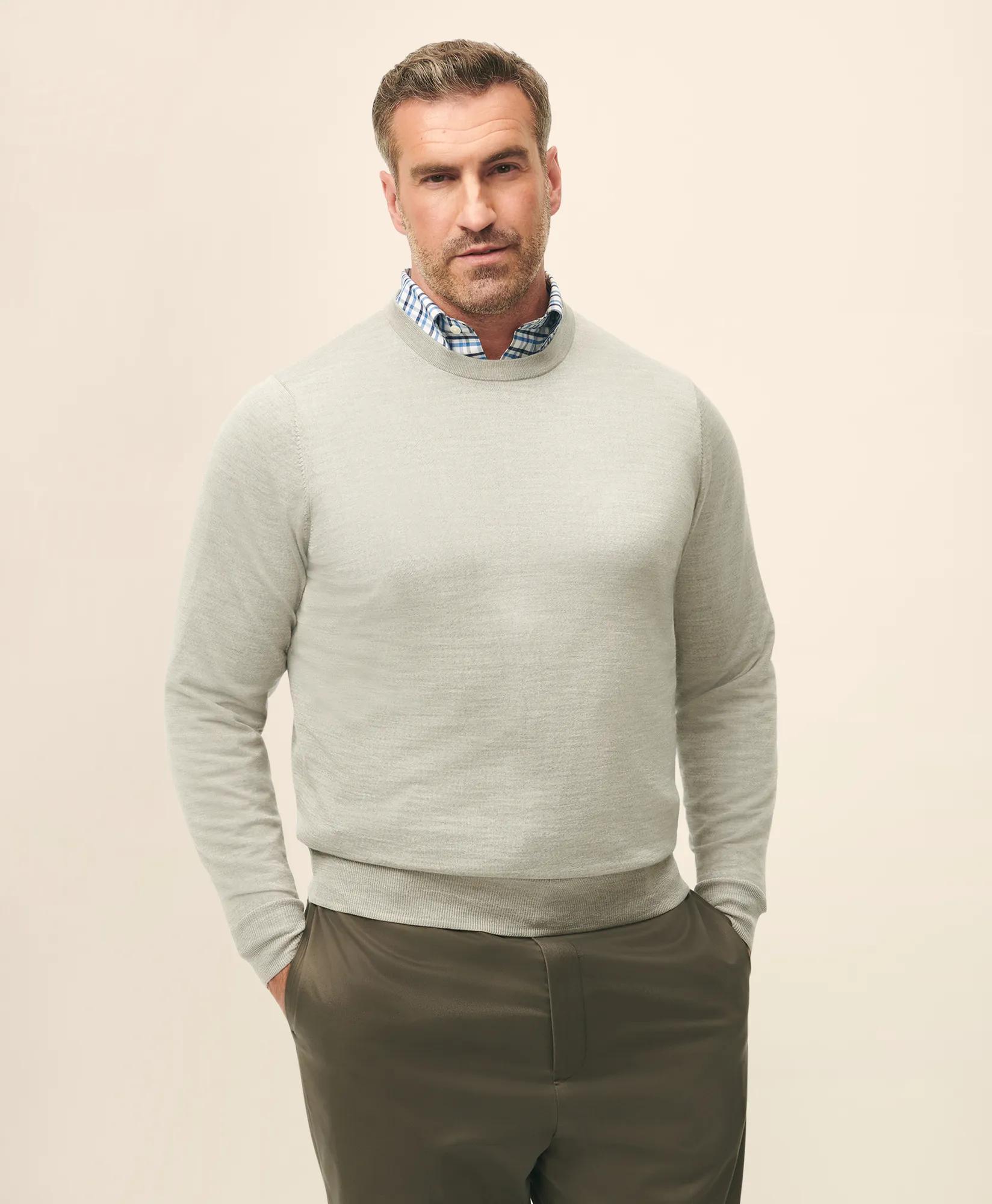 Big & Tall Ultimate Merino Wool Crewneck Sweater, image 1