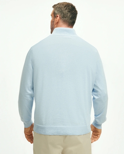 Big & Tall Supima® Cotton Half-Zip Sweater, image 3