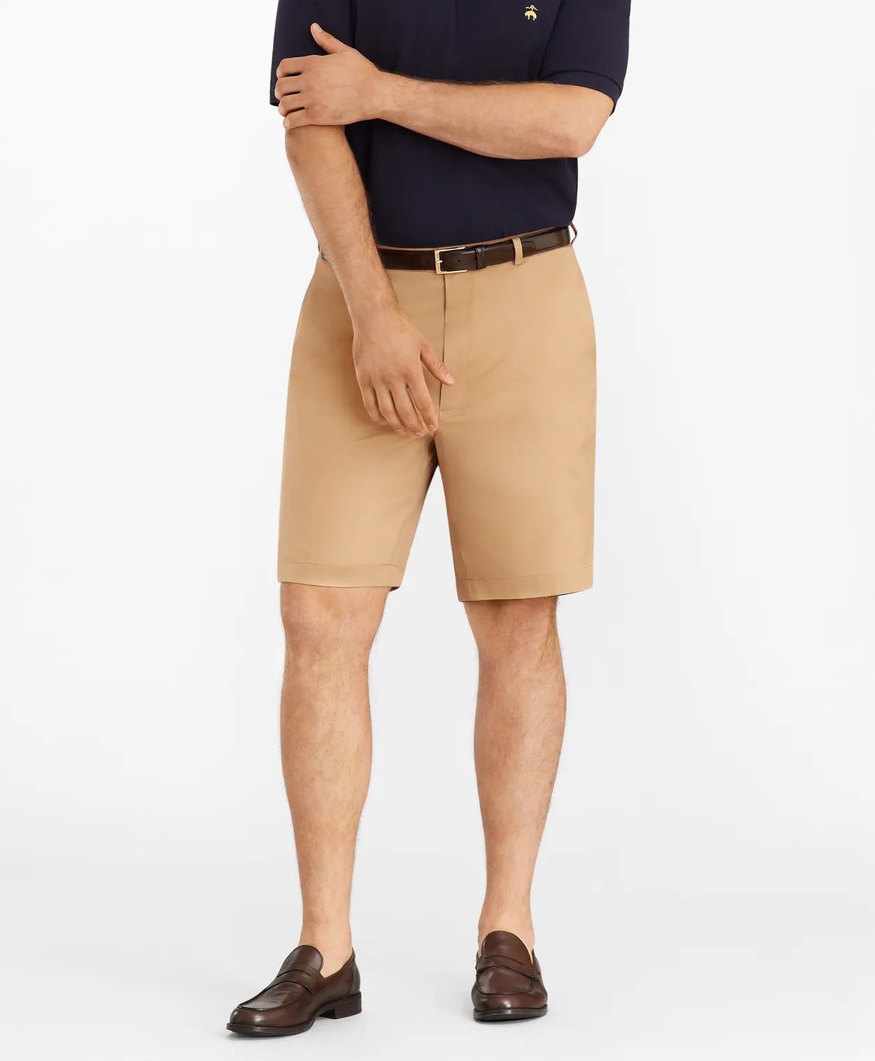 Big & Tall 10" Flat Front Stretch Advantage Chino® Shorts, image 2